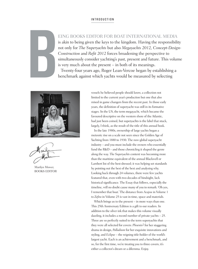The Superyachts Volume 25 - Introduction