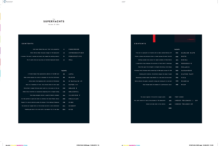 The Superyachts Volume 29 - Contents