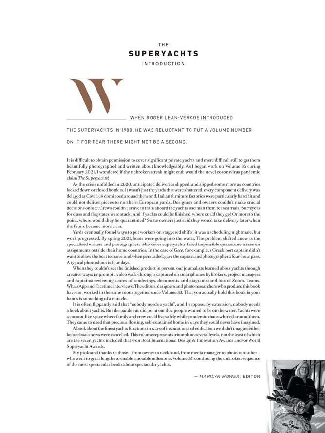 The Superyachts Volume 35 - Introduction