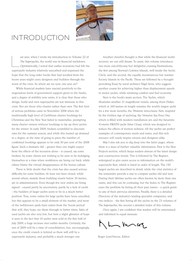 The Superyachts Volume 23 - Introduction